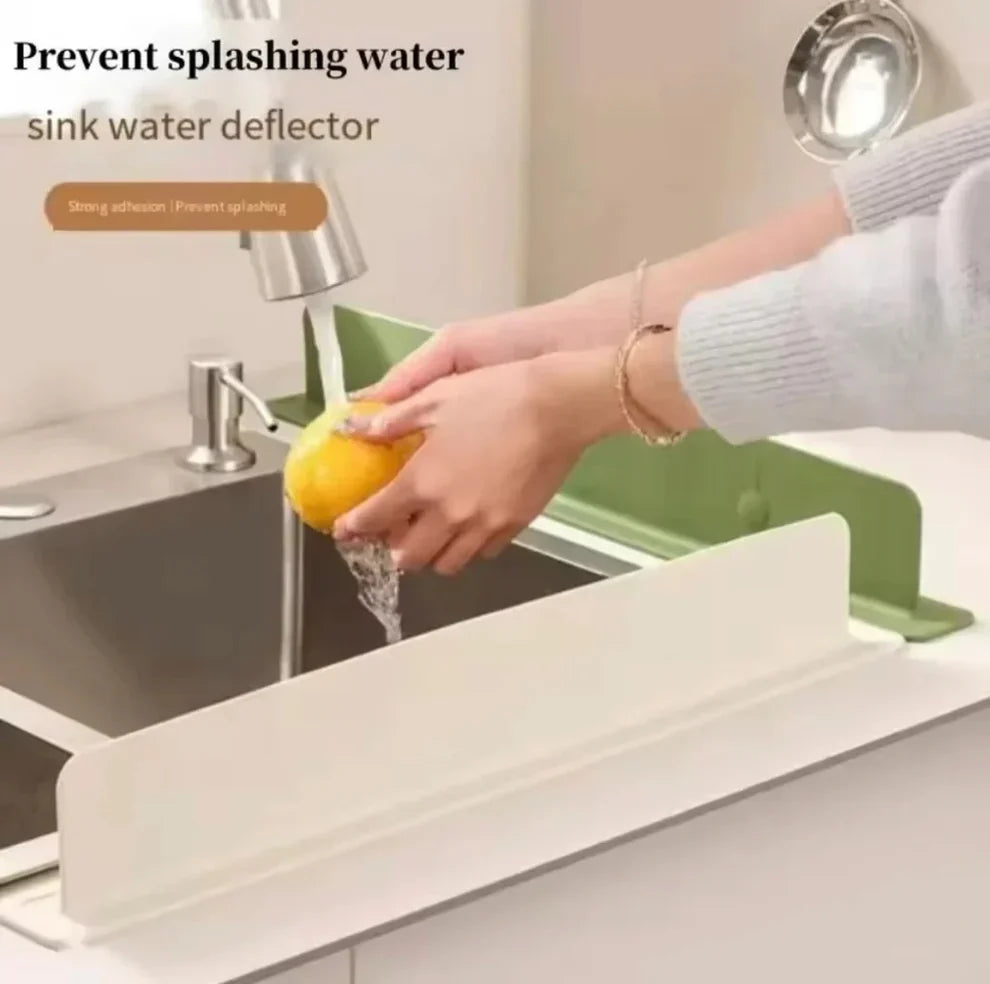 Suction For Kitchen And Bathroom Flexible Water Splash Stopper - 12 Inch (Random Color)